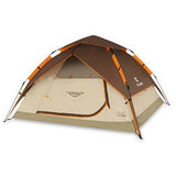 Tente 230x230x140cm tente de camping 4 personnes avec 2 portes imperméable coupe-vent et anti UV pour camping randonnée alpinisme