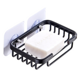 Porte savon 1 lot de 2 pièces porte savon creux en métal livré avec des autocollants muraux solides avec conception à vidange rapide