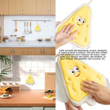 Essuie-Mains pour la Salle de Bain et la Cuisine avec Boucle de Suspension toison de corail Doux et absorbants forme de fromage