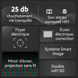 Vidéoprojecteur 1280x720P Bluetooth 5.0 220ANSI machine de projection vidéoprojecteur portable correction automatique du trapéze