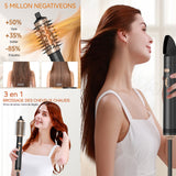 Brosse Soufflante 850W Fer à friser à air chaud et froid sèche-cheveux à grandes vagues boucleur Livré avec deux tailles de peigne