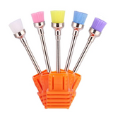 Brosse à ongles 5PCS 45,7x7,1mm brosse de nettoyage électrique remplaçable propre et solide durable 5 couleurs outils les ongles