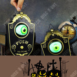 TD® Sonnette électrique à un œil pour Halloween, décoration lumineuse et sonore, sonnette à globe oculaire, bar, salle secrète