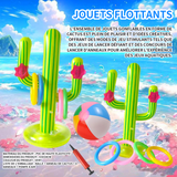 actus gonflable bouée piscine jouet avec 8 anneaux lancer jeux piscine multifonctionnels anneau jeux journée d'été extérieur party