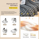 Couverture 200x230cm plaid chaud épaisse multifonctionnelle en peluche de lapin antistatique doux et confortable lavable en machine