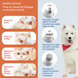 Rasoir pour animaux sans fil 2 en 1 500mah avec lumière LED et coupe-ongles tondeuse pour animaux lime à ongles pour chien chat