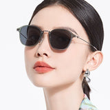 Ombrage miroir femmes anti-ultraviolets lunettes net rouge mode lunettes de soleil all-match dames lunettes de soleil