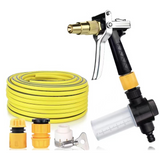 Tuyau d'arrosage extensible 30m ABS tuyau magique flexible anti-fuite léger et facile à ranger tuyau arrosage extensible jaune