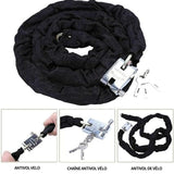 Antivol velo 150cm noir sécurité combinaison de chiffres cadenas pour vélo moto enfant adultes chaîne antivol vélo antivol de vélo