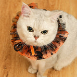 Écharpe d'halloween pour animaux de compagnie, écharpe de salive de chat, accessoires de collier pour petit chien faits à la main