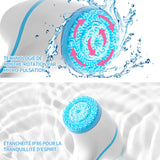 Brosse faciale 3W  IPX6 etanche usb 4 niveau de réglage 2 mode tourner brosse nettoyante visage electrique avec 3 têtes brosses