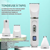 Tondeuse chien professionnelle kit de rasage 4 en 1 pour animaux de compagnie rasage et tonte de tout le corps des animaux blanc