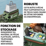 Siège caisse à pêche boites 3 pièces boite de pêche et de siège pêche et de siège boite de pêche pour matériel de pêche alliages