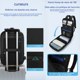Sac à dos rigide 19l 30x15x45cm ouverture à 180 degrés pour hommes et femmes grande capacité sac à dos pour ordinateur voyage