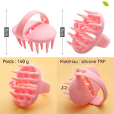 Brosse de massage 80x90mm Silicone Nettoyage en profondeur Facile à transporter Confortable Durable Brosse Massage Cuir Chevelu