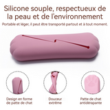 Étui pour pinceau cosmétique maquillage de voyage organisateur 21.1x6.8cm sac de rangement en silicone pinceaux cosmétiques
