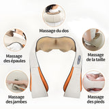 Masseur cervical 220v chauffage vibration Minutage masseur de cou 3 niveaux d'intensité multiples modes masseur de cou electrique