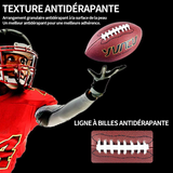 Ballon de rugby 29x17x12cm PVC approprié pour les enfants adultes aux jeunes qui s'entraînent marron ballon de rugby collection