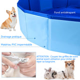 Piscine 160x30cm Résistant et facile à ranger Facile à vider Convient aux animaux et aux enfants de moins de 65kg Piscine pour Chien