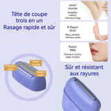 Rasoir electrique femme 500mAh mini epilateur electrique tête de coupe 3 en 1 pour visage corps tondeuse de précision epilateur