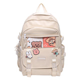 Sac à dos scolaire 42x31x13cm computer bag large capacity backpack casual cartoon cute student campus backpacks beige cartable