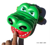 Jeu de société 13x10cm jouet divertissement truc crocodile mordant main plastique enfant verte fonctionne manuellement accessoire