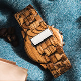 Montre de sport multifonctionnelle pour hommes, montre en bois de zèbre, main, cadeau commémoratif religieux