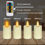Lampe veilleuse 6 pcs chargement de type-c minuterie sans fumée veilleuse d'ambiance avec télécommande veilleuse hors puericulture