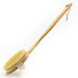 Brosse de bain en poils de sanglier et bois amovible brosse corporelle brosse corps brosse corps a sec brosse à dos exfoliation