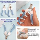 oupe-griffes 2PCS pour animaux de compagnie en acier inoxydable Outils de nettoyage des pattes de chat et de chien coupe-ongles