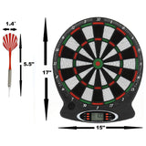 Cible de fléchettes 43cm Conception de score multifonction Facile à installer Adapté pour intérieur et extérieur Jeu de fléchettes