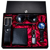 Ensemble de cadeaux pour homme 6 pièces coffret cadeau montre homme Comprend portefeuille montre et ceinture cadeaux vacances