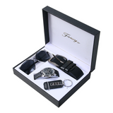 offret cadeau montre homme 5pcs ensemble cadeau pour homme ensemble cadeau portefeuille et ceinture cadeau de noël Anniversaire