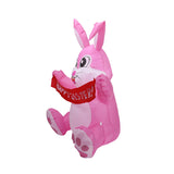 Lapin de Pâques gonflable 1.5m Fête extérieure Pink Cute Bunny LED Light Up Inflatable Patio Lawn Garden Decoration
