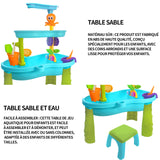 Table d'activité 3 niveaux table sable et eau avec chaise et moules table d'eau enfant exterieur pour enfants filles et garçons