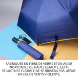 Parapluie automatique 96x57cm 8 baleines facile à transporter parapluie pliant en vinyle protection contre la pluie et le soleil