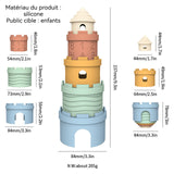 Jouets de construction de château TD® en silicone doux perception des couleurs ensemble de blocs de construction Facile à ranger