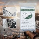 Couverture thermique 210*160CM couverture thermique extérieure portable couverture d'urgence argentée double face