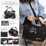 Sac Bandoulière Femme Grande Capacité Sac à Main Bandoulière avec 10 Comparitments Sac Multipoches Bandoulière Oxford Imperméable