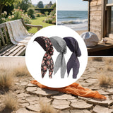 Foulard Taille unique 5PCS Matière en coton pur Avec bandeau antidérapant en polyester  Confort durable Adapté à diverses occasions