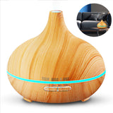Humidificateur d'air 400 ml 16,5x15cm LED veilleuse 7 couleurs réglage de la minuterie aroma lamp 3d fireworks diffuseur d'arômes