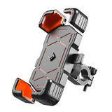 Support telephone moto 14x7cm 360 degrés rotation 1,7-3,0cm guidon diamètre porte telephone velo pour téléphones de 4,7-7,2 pouces