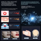 Dispositif de beauté 1500mah ems  IPX5 3 couleur 6 modes appareil massage visage appareil de beauté électrique coussin de massage
