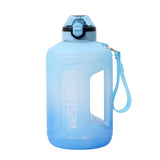 Bouteille d'eau de grande capacité 2,3 l, portable, transparente, pour camping en plein air, fitness, grande tasse d'eau