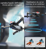 Drone avec caméra 1800 mah 100m distance LED zoom 50x roulement à 360 degrés 4 canaux drone caméra avec télécommande et 3 piles