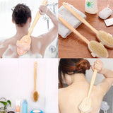 Brosse de bain en poils de sanglier et bois amovible brosse corporelle brosse corps brosse corps a sec brosse à dos exfoliation