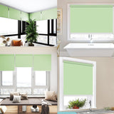 Rideaux occultants 60x200cm aucun poinçonnage requis vert opération levage et roulage convient chambre/balcon/salle bain bureau
