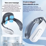 Masseur cervical à 4 têtes 6 modes 9 niveaux d'intensité soulage la fatigue protecteur de nuque intelligent masseur détendez-vous