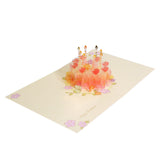 arte de voeux 13x15,5cm carte de vœux tridimensionnelle anniversaire gâteau en cristal carte cadeau haut de gamme carte postale