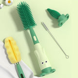 Brosse à biberonBrosse à mamelonsBrosse en silicone portableBrosse à pailleÉponge de nettoyageEnsemble de brosses de nettoyage
